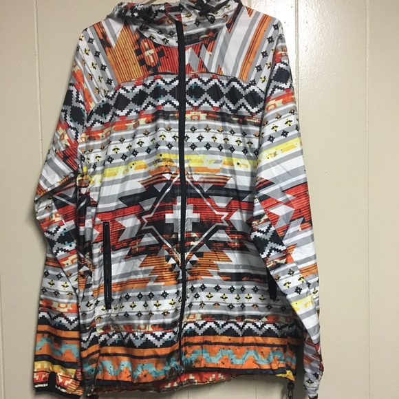 Other - Men's patterned wind breaker jacket size large